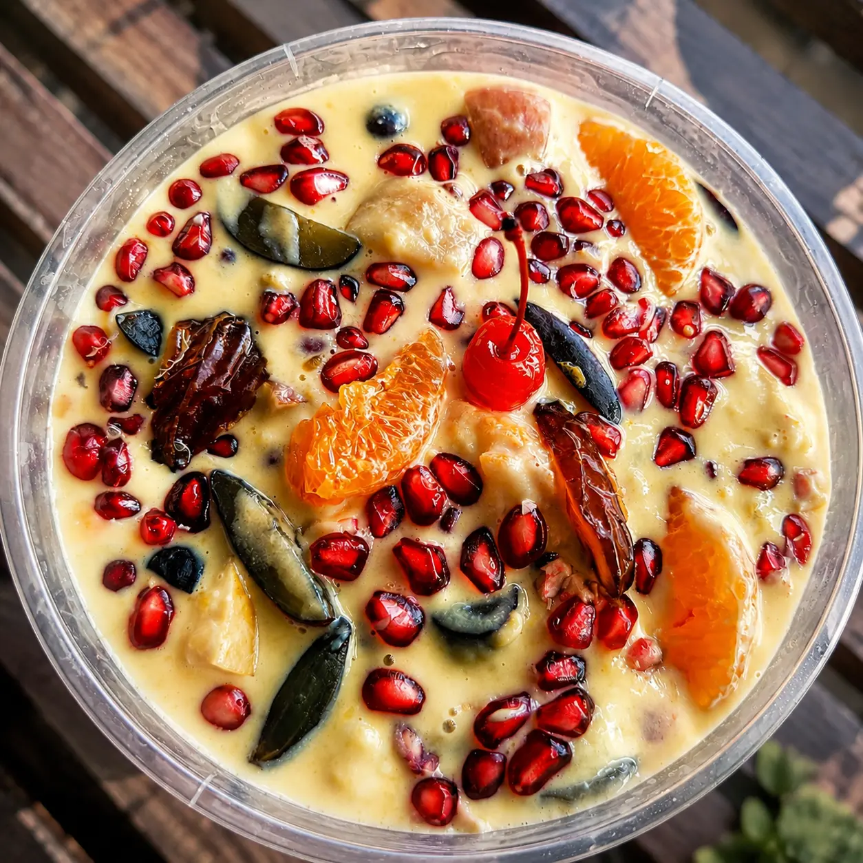 Homemade Faluda with cherry toppings
