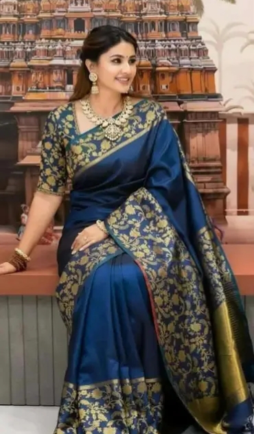 সফট সিল্ক কাতান শাড়ি