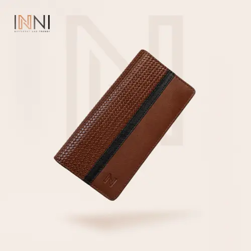 INNI-Long Pati Textured Wallet (chocolate)