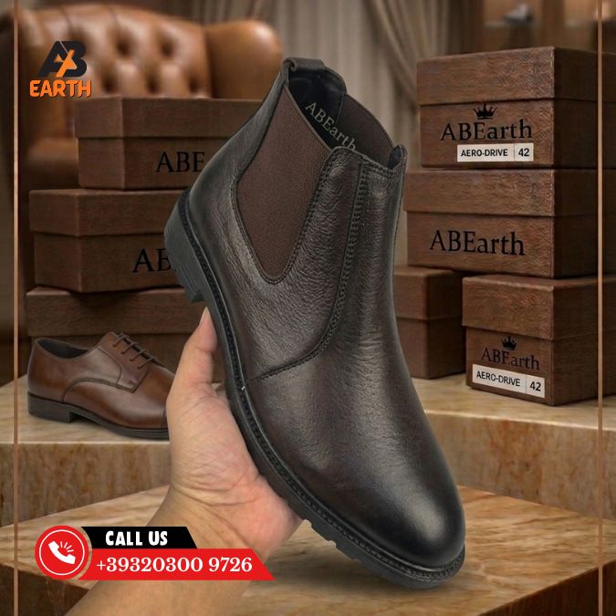 Leather High Neck Formal Boot
