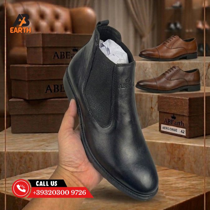 100% Leather High Neck Formal Boot