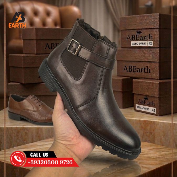 100% Leather High Neck Formal Boot